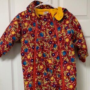 Hanna Andersson Floral Snowsuit Girls Size 100cm Hoodie